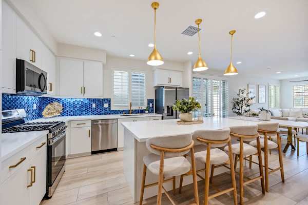 A bright white kitchen you need to cook great meals.