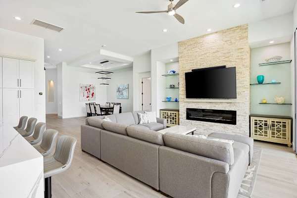 The open floor plan makes indoor living a breeze.