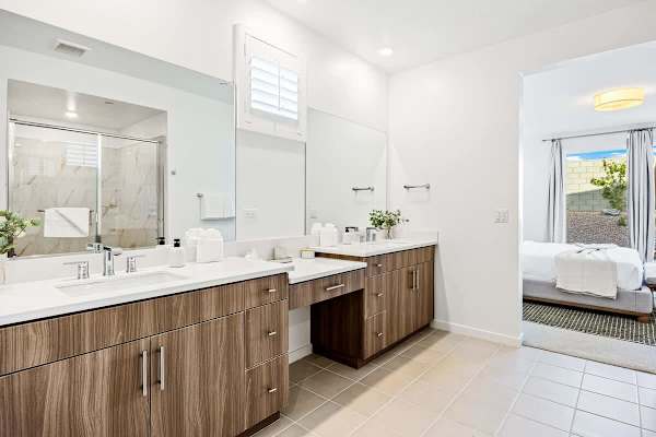 Primary bath with double sinks – no morning rush here.
