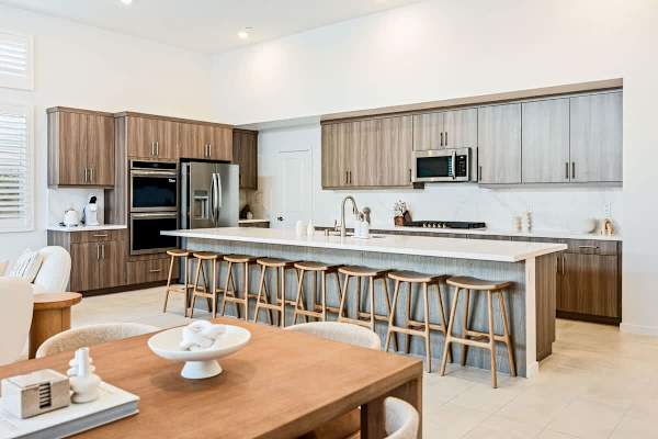 Kitchen with space for everyone to pull up a stool.