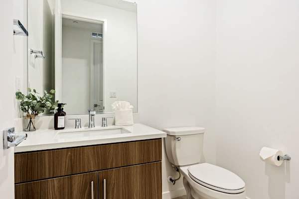 Haf bathroom for guests.