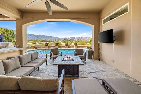 Spacious patio perfect for a relaxing evening.