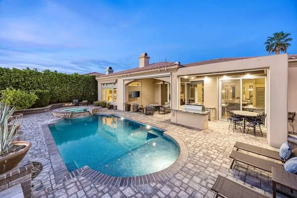 Enjoy the private pool and spa,