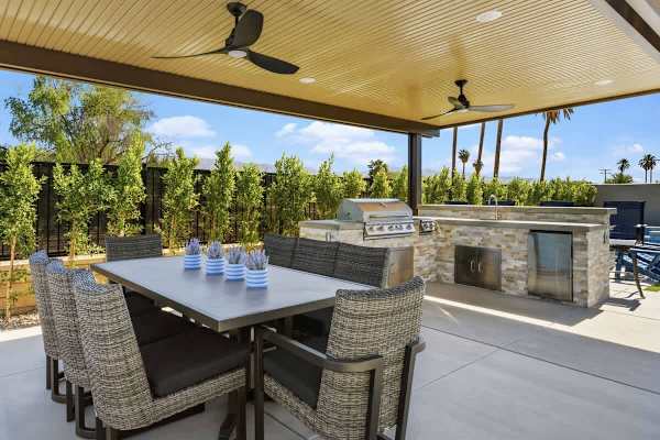 Built-In BBQ under the pergola!