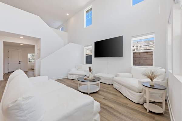 Downstairs Living Room with 85" 4K Smart TV