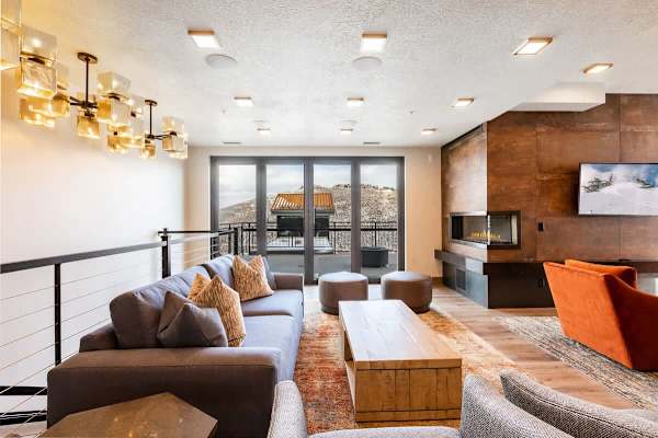 King’s Crown Tower – Community Amenities & Ski Access Building, directly across the street from the property.