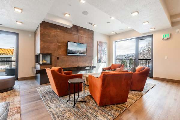 King’s Crown Tower – Community Amenities & Ski Access Building, directly across the street from the property.
