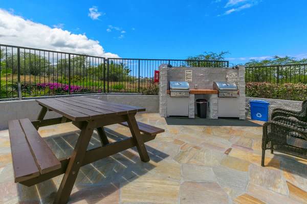 BBQ area next to the pool