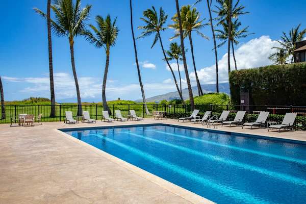 Heated outdoor pool and sun deck