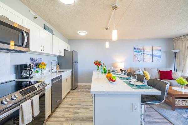 Renovated kitchen with state of the art appliances