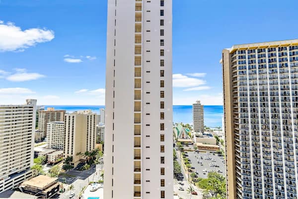 Enjoy the sight of the beautiful ocean from your private balcony