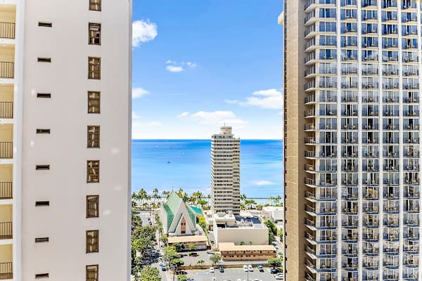 Enjoy the sight of the beautiful ocean from your private balcony