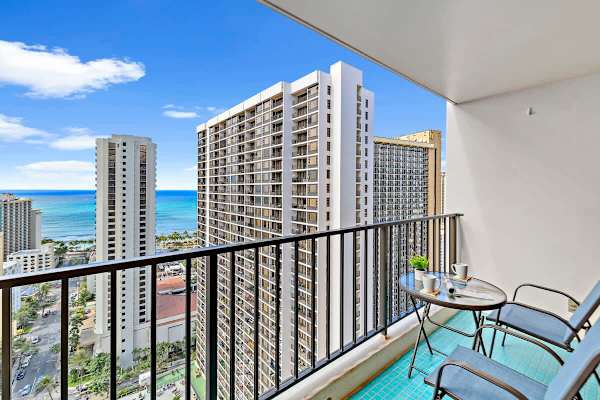 Private lanai with ocean views