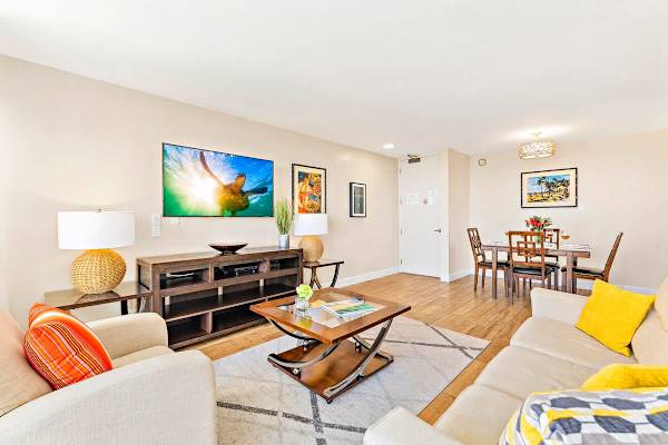Enjoy watching your favorite TV show in the living room!