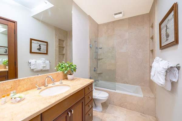 Full bathroom with a shower/bathtub combination