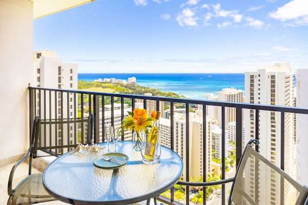 Private lanai balcony is perfect for watching the sunset 