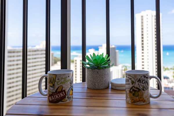 Enjoy your morning coffee on the lanai