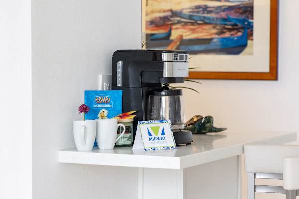 Coffee station in the unit