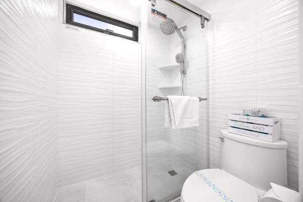 Full bathroom with walk-in shower