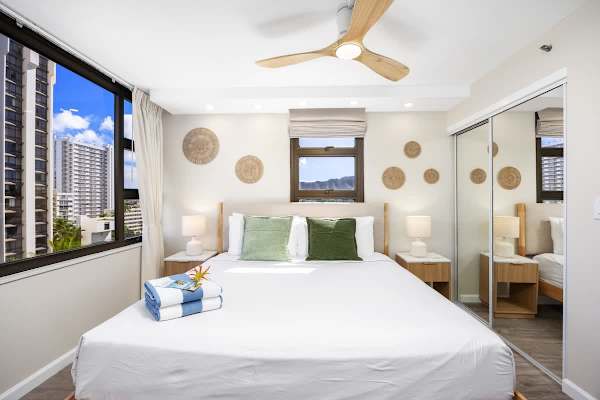 King bed in the bedroom for your ultimate comfort