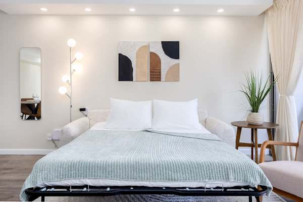 Sleeper sofa in the living area