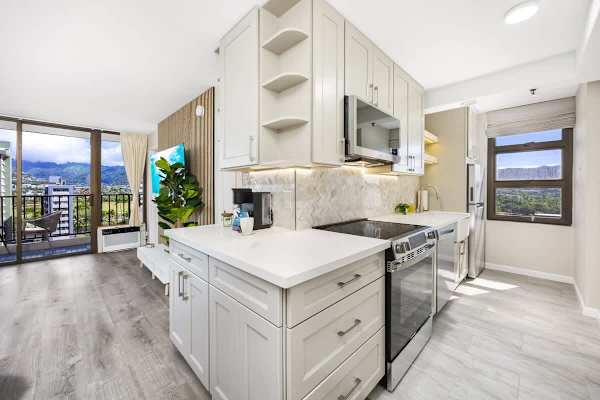 Your fully equipped kitchen is perfect for your culinary needs