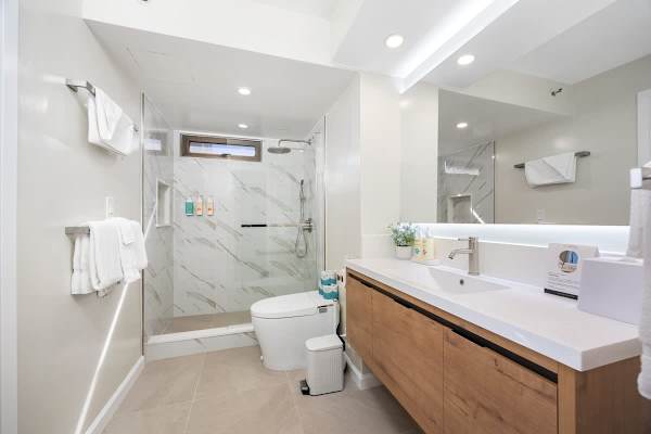 Refresh in your bathroom with a walk-in shower