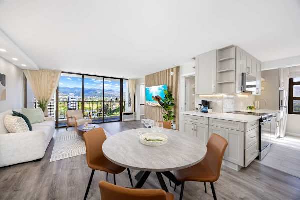Enjoy your meal together in the dining area for 4