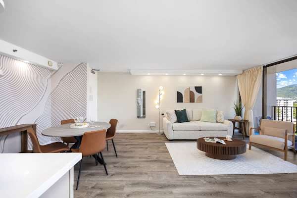 View of your living area and dining area in the unit