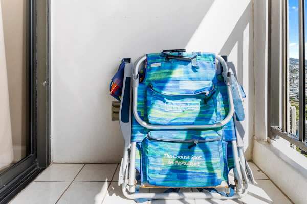 We provide two beach chairs 