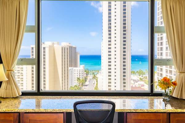 Designate work space with gorgeous ocean view 