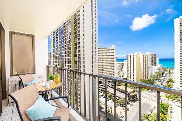 Balcony with beautiful Ocean Views