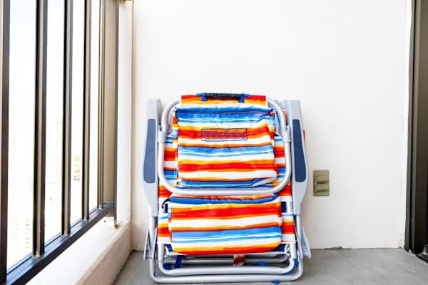 We provide 2 beach chairs!