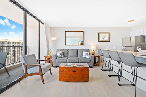Relax on your pull-out sleeper sofa in the living area!