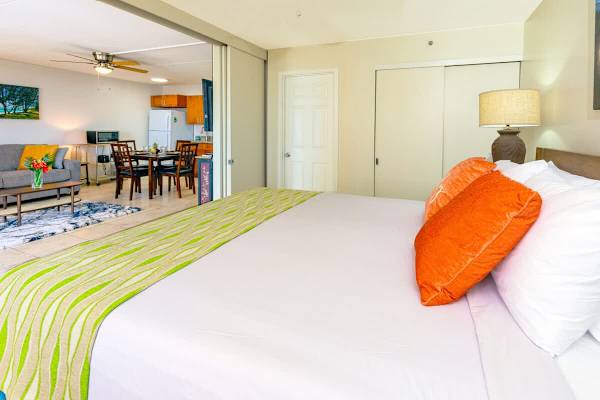 Bedroom with a king size bed