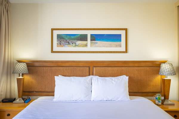  King size bed with two night stands