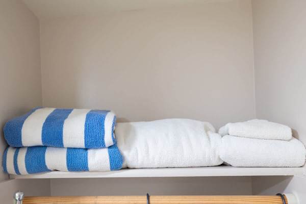 Beach towels are provided