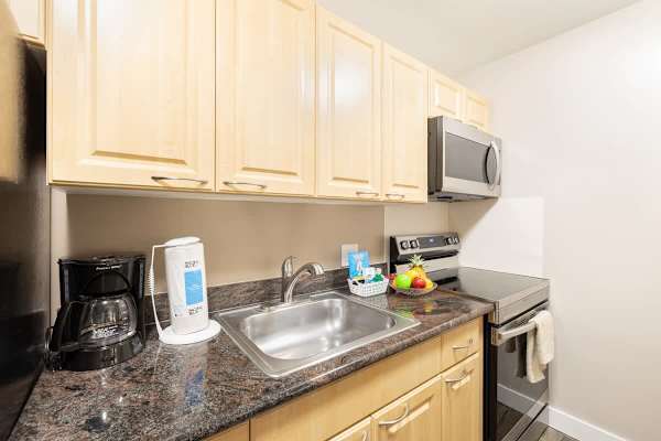 Fully equipped kitchen with all appliances