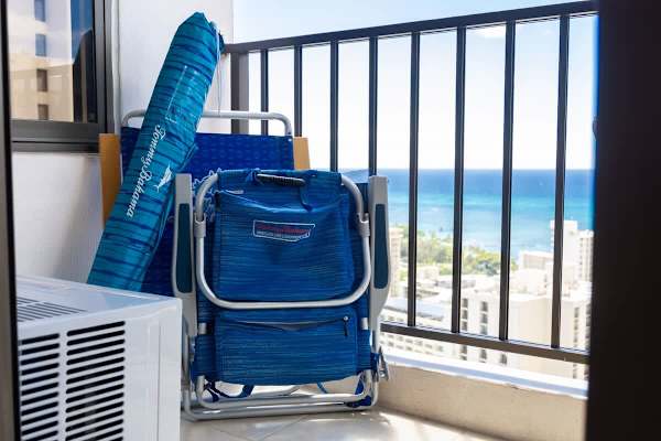 Everything you need for the sand and surf is here! Complimentary beach gear awaits, ready for your day on Waikiki Beach.