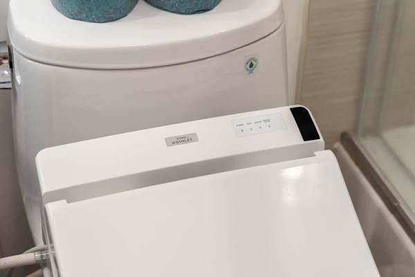 Enjoy the luxury of a TOTO Washlet! Your updated bath offers premium features to make your stay incredibly comfortable.