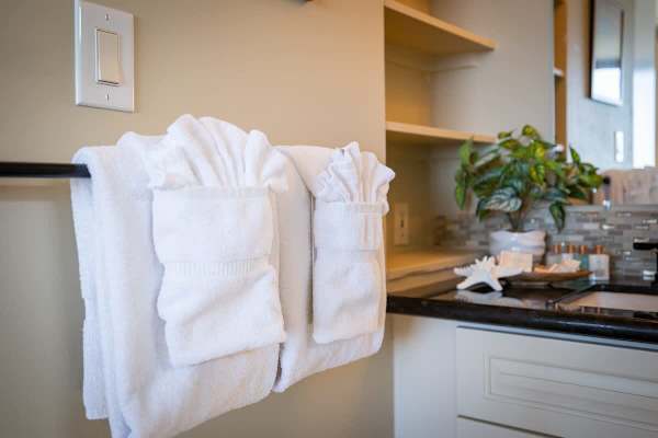 Bath towels are provided 