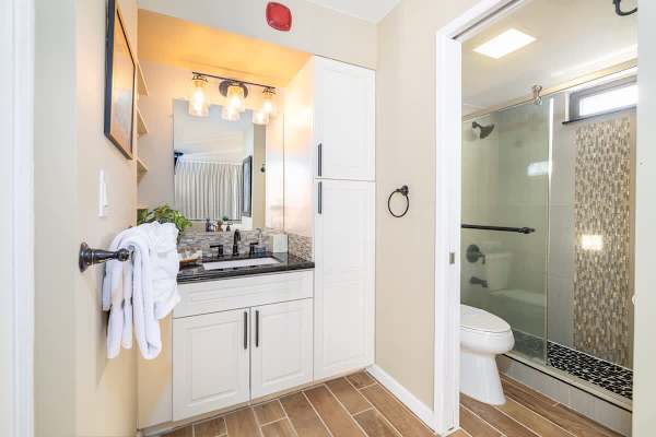 Bathroom with walk-in shower 