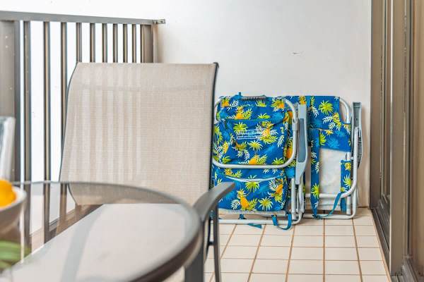 We provide 2 beach chairs.