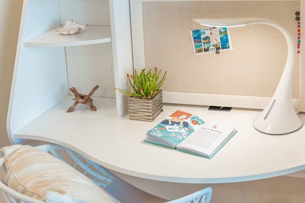 Dedicated workspace in the living area