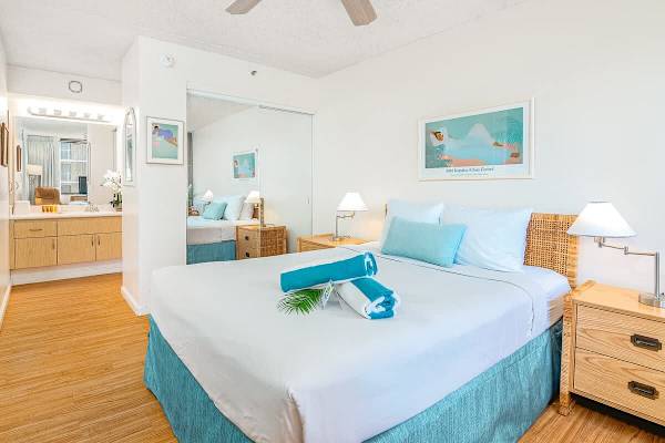 Your bedroom with closet and access to the bathroom.