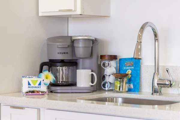 Coffee station in the kitchen area