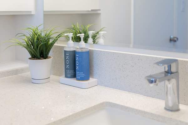 We provide starter supplies in the bathroom