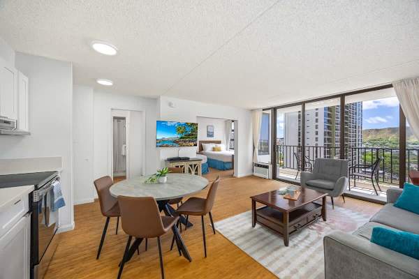 Dining area and the living room