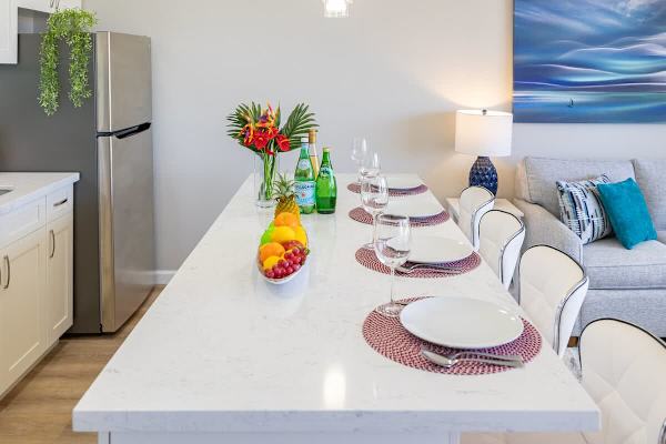 Dining area for up to four people 