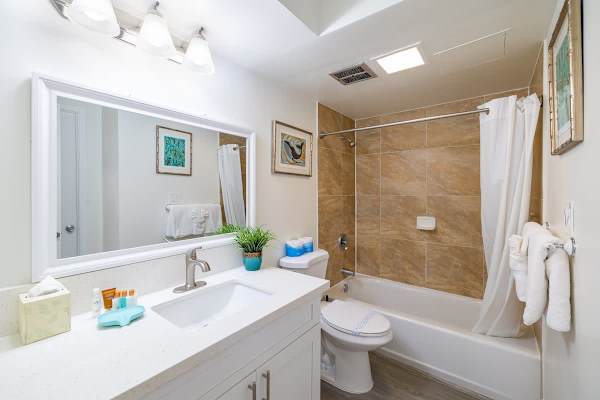 Full Bathroom with tub and shower combo 